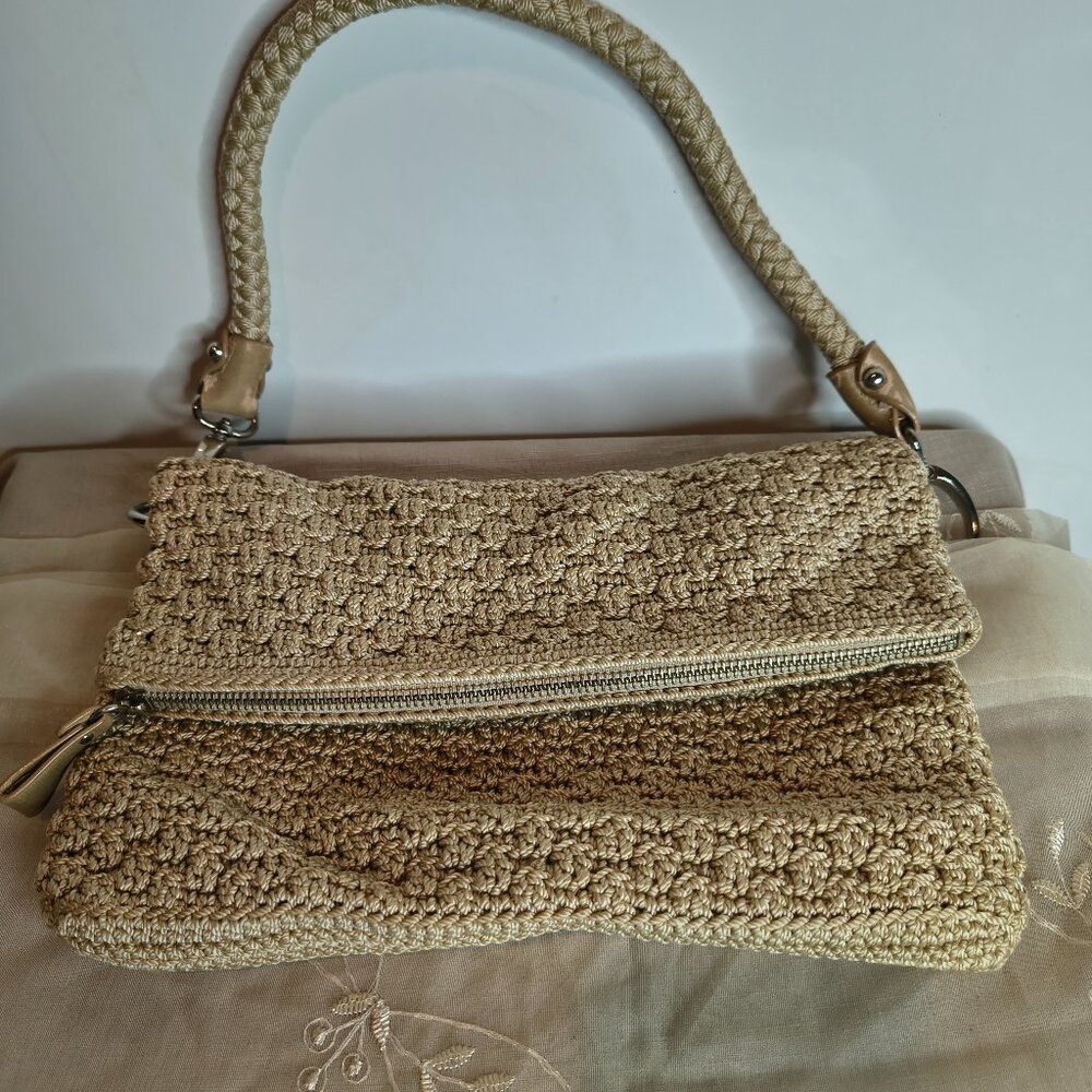 SAK Crocheted Fold Over Purse